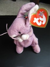 2000 Ty Beanie Baby Springy the Lavender Bunny with TAGS stuffed toy animal 2