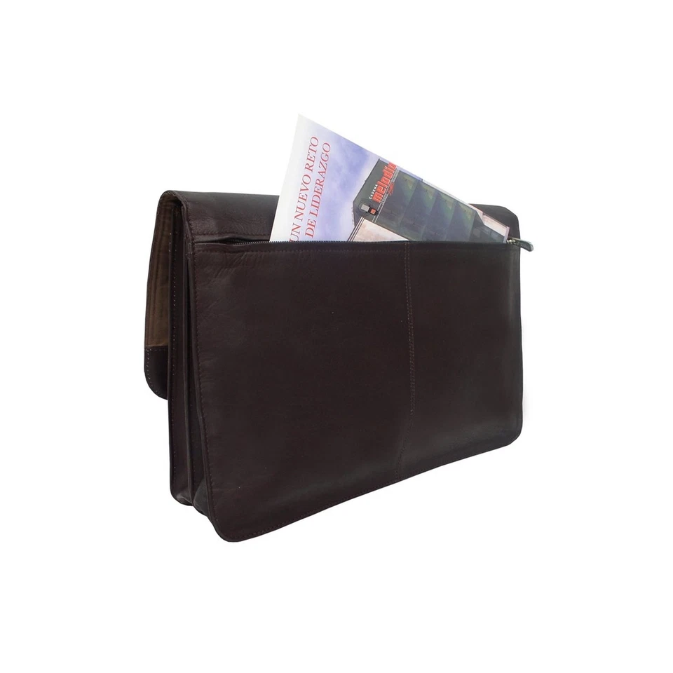 Three-Section Flap Portfolio, Chocolate, One Size — 第 4/4 张图片