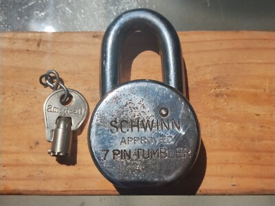 Vintage Schwinn American Lock Padlock with Original Key