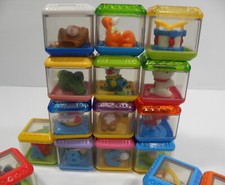Lot Of 21 Peek A Boo Blocks Fisher Price Sensory