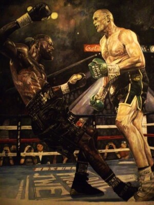 Commission a Boxing Tyson Fury Muhammad Ali oil Painting not photo
