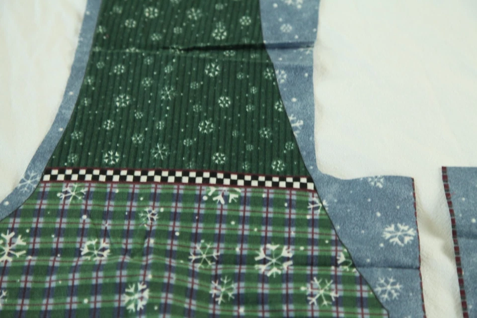 Debbie Mumm Invierno Locuras Chaleco Panel + Forro Tela Azul Copo de Nieve Pingüino Años 90 Foto 3 de 4