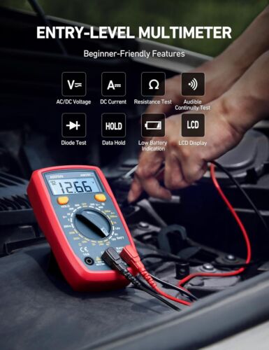 Digital Multimeter Tester 2000 Counts with DC AC Voltmeter and Ohm Volt Amp Mete - Picture 2 of 8