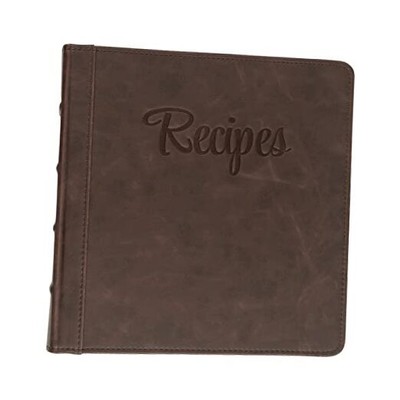  2'' Junior Recipe Binder Set, Complete with 50 2-Inch Brown Jr Size, Script
