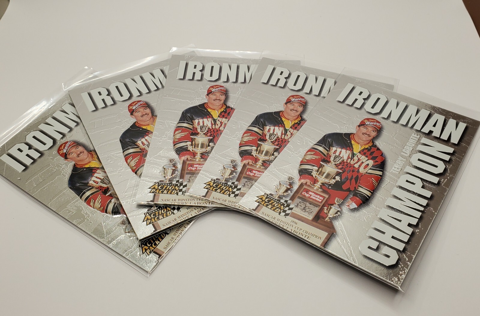 Ironman Champion Terry Labonte 1997 Pinnacle #1 Special Embossed Insert Lot Of 5