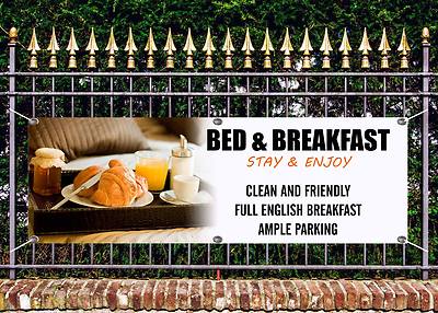 OUTDOOR PVC BED AND BREAKFAST BANNER SCHILD WERBUNG KOSTENLOS KUNSTWERK BEREIT ZUM AUSSTELLEN