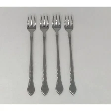 USA SELLER 4 SATINIQUE SEAFOOD / COCKTAIL FORKS ONEIDA NEW 18/8 S/S FREE SHIP