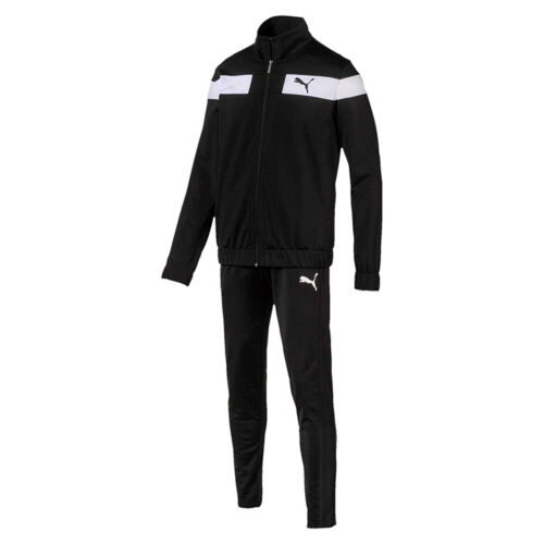 Conjunto de chándal deportivo Puma Techstripe Tricot para hombre entrenamiento físico negro blanco L - Imagen 11 de 12