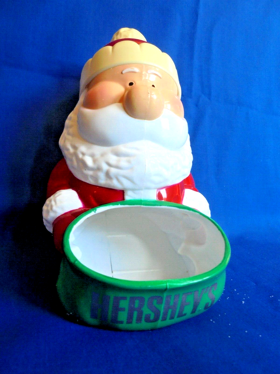 Vintage 1990s Plastic Hershey's Santa Claus Candy KISS Dispenser w