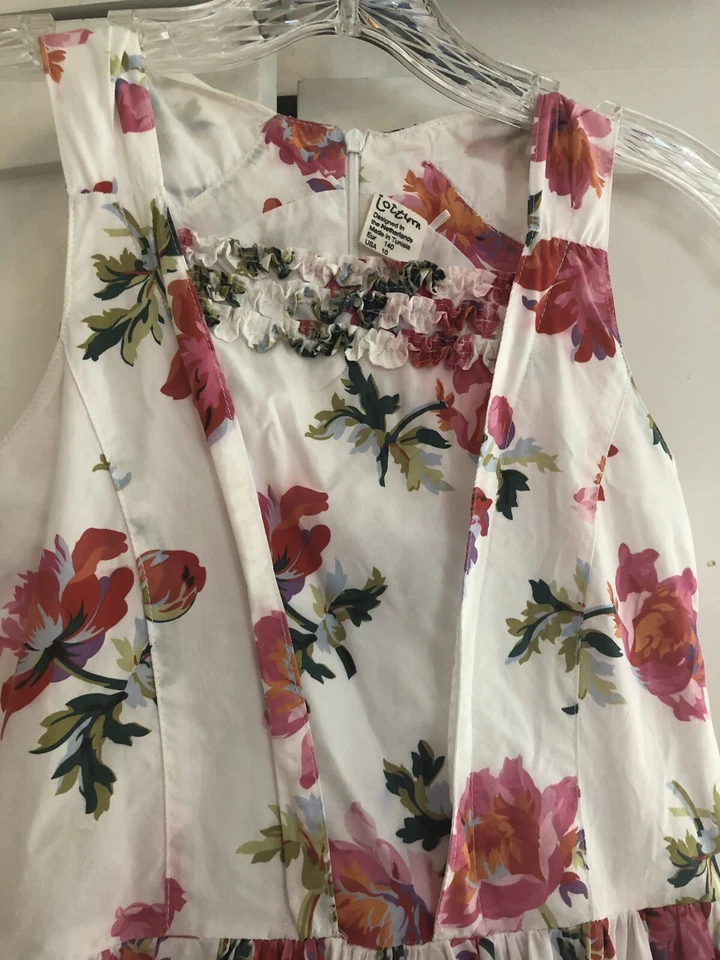 Precioso Vestido Jottum Niñas Blanco Estampado Floral Talla 10 - 140 Eur Usado en Excelente Condición Foto 2 de 4