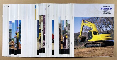 1980s-1990s KOMATSU Heavy Equipment 40 BROCHURE LOT Excellent Condition