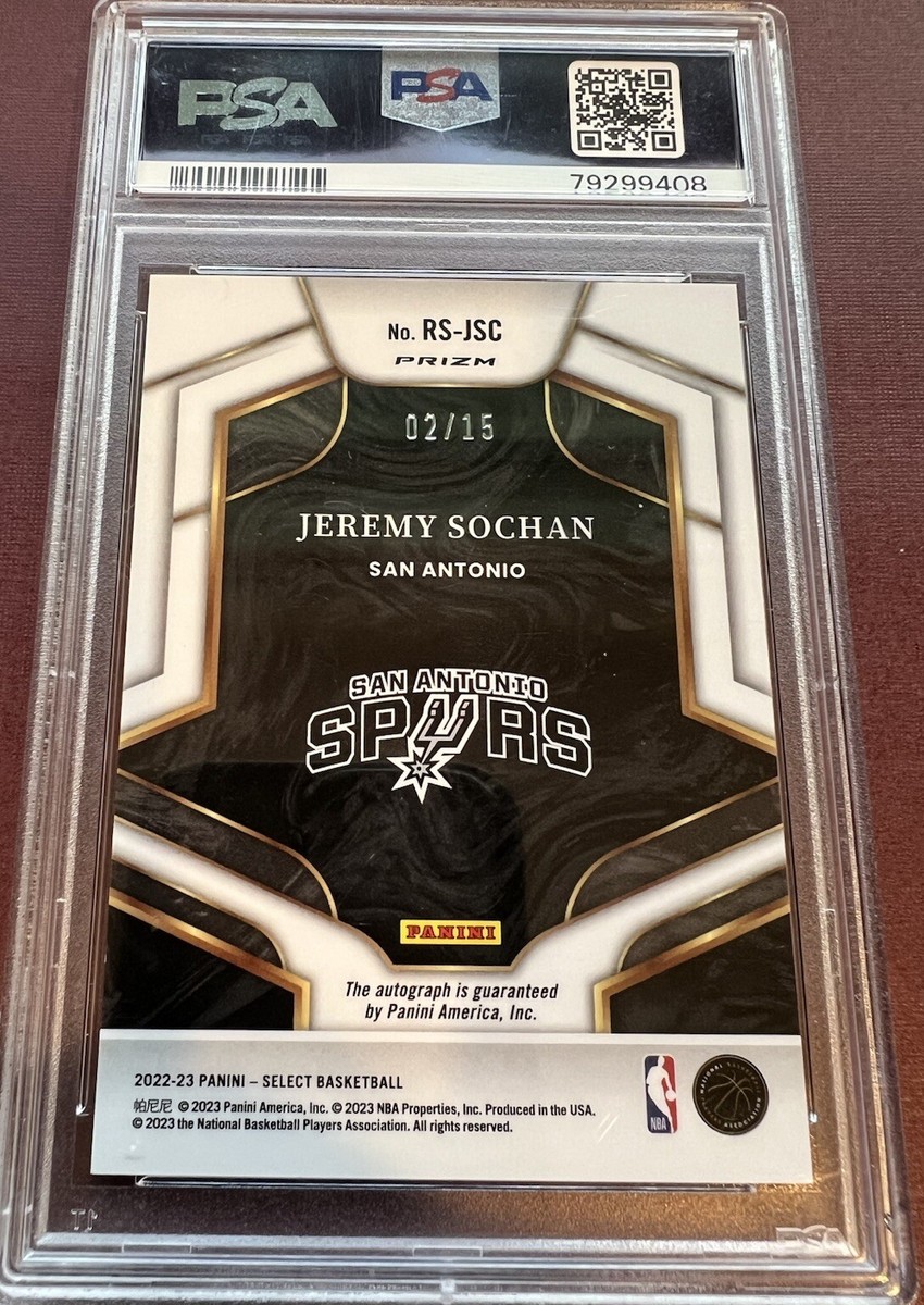 その他 JEREMY SOCHAN contenders auto PSA10 2022-23 Jeremy Sochan Select FOTL /15 PSA 10/10 Rookie Auto