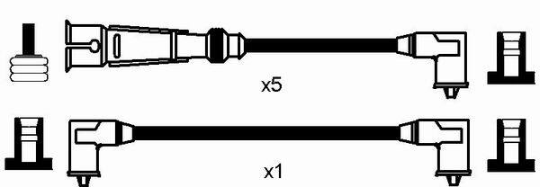 0512 NGK Ignition Cable Kit for AUDI,VW