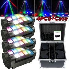 4x180W Spider Moving Head Stage Lighting Beam DMX Disco DJ Lights RGBW 8LED Case