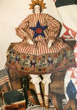 PATTERN Primitive Americana LADY LIBERTY DOLL Country Harvest Folk Art 1995 OOP