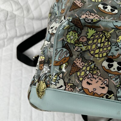 betsey johnson clear link mini backpack multigold ebay Betsey Johnson Clear Medium Backpack Transparent Animal