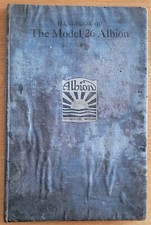 ORIGINAL 1926 HANDBOOK OF THE MODEL 26 ALBION BUS CHASSIS COMMERCIAL VEHICLE