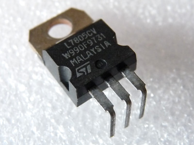 1x L7805CV STMicroelectronics Positive Voltage Regulator 5V 1.5A TO-220 ...