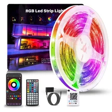 NBBUFF Led Lights for Bedroom 50ft 1 Roll Color Changing RGB Led Strip Lights...