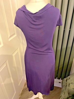 ICONIC Vivienne Westwood Anglomania Purple Cowl Neck Dress M UK 10