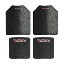 Level III AR500 Steel Body Armor Curved 4pc set 10x12 + 6x6 Coated Quik Ship
