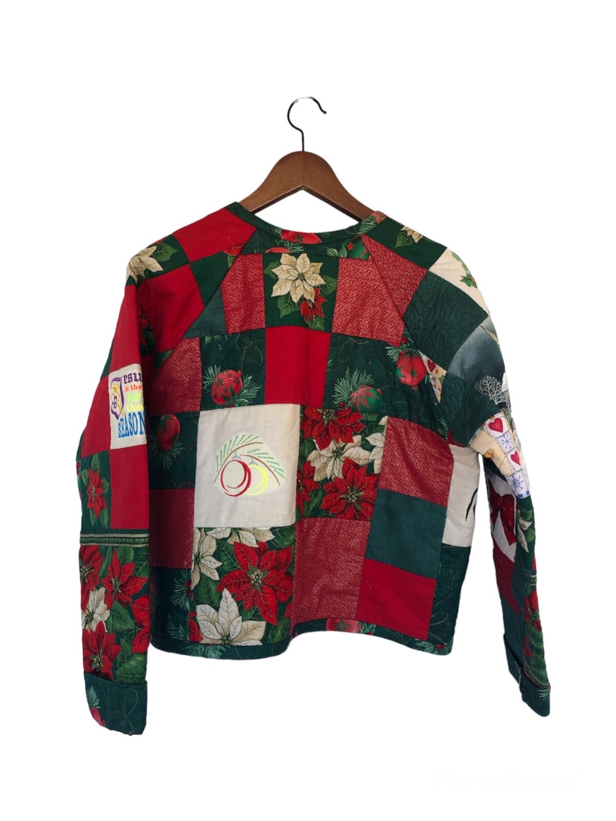 Vintage Handmade Quilted Patchwork Coat Jacket Ch… - image 2