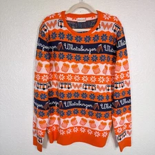 Whataburger Sweater Mens XL Holiday Logo Crewneck Ugly Christmas Sweatshirt