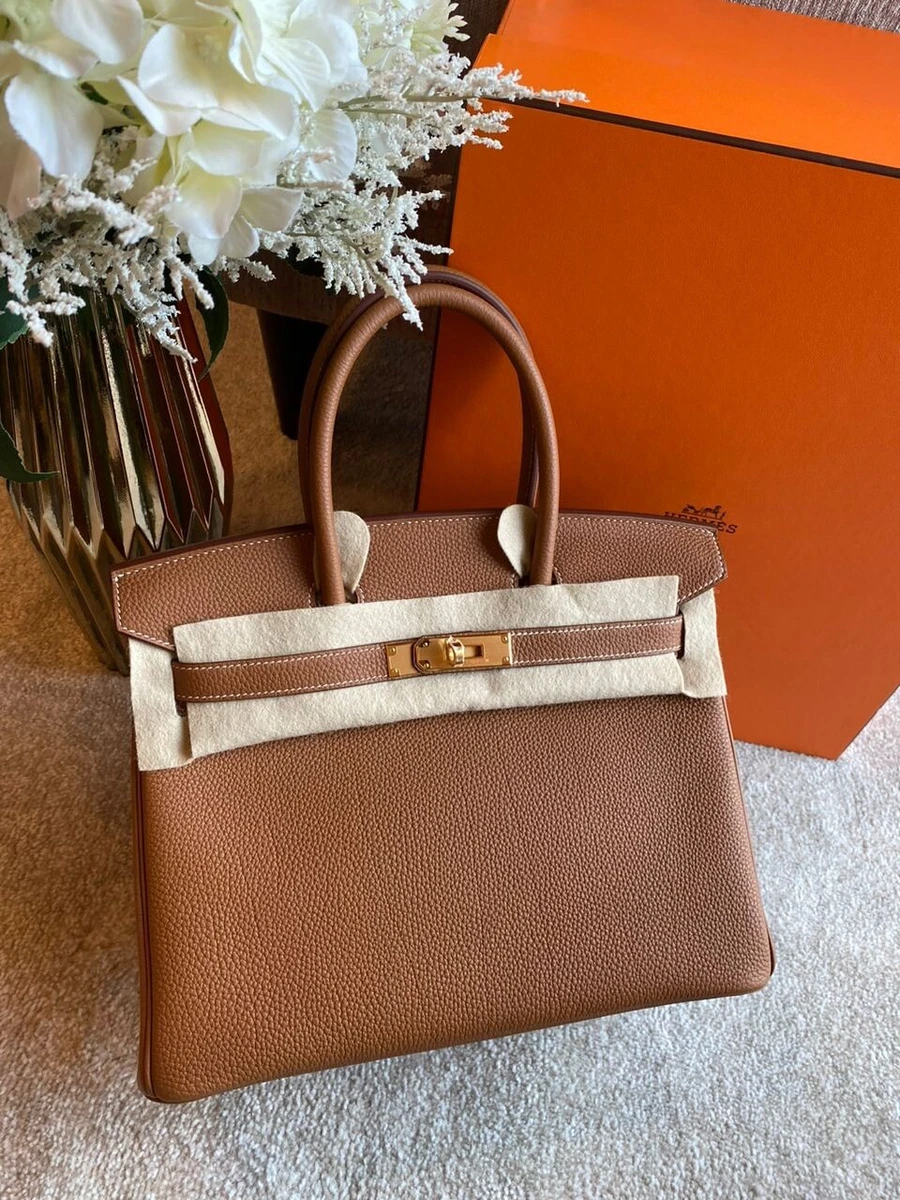 NIB Hermes Birkin 30 Gold Togo With Gold Hardware Stamp U