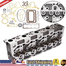 For Kubota Kubota V1902 Complete  Cylinder Head WITH Valves and Full Gasket Set