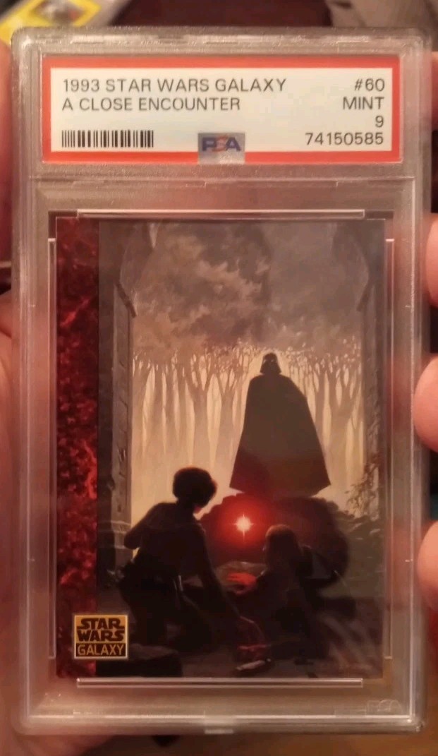 1993 Topps Star Wars Galaxy A Close Encounter #60 PSA 9 Vader Luke Leia