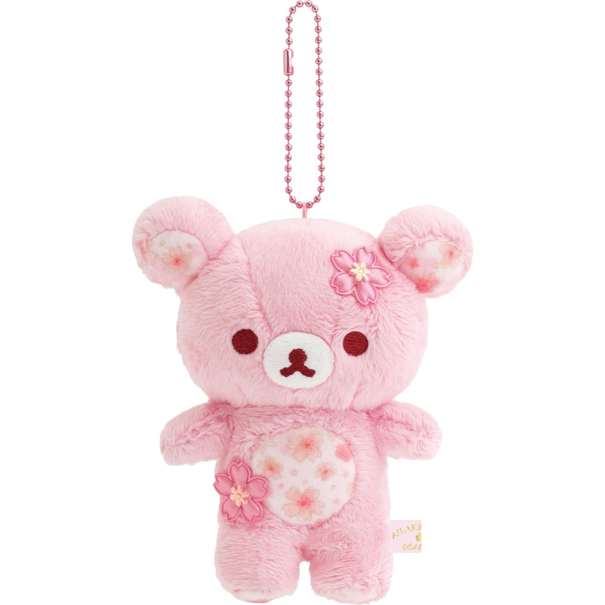 Rilakkuma Plush Sakura Pink Cherry Keychain Stuffed Toy San-X
