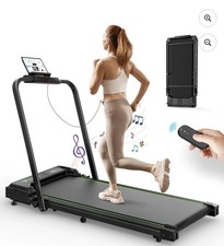 Patbrela Treadmill 2 in 1 300 Lbs Walking Pad Treadmill with HandleBar