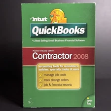 Quickbooks Premier Industry 2008 Contractor US Version Full Retail - TESTED