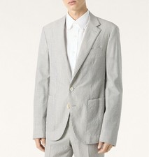 LORO PIANA  Torino  SB Seersucker Wool Linen Silk Blazer Jacket 52 IT 3975 NEW
