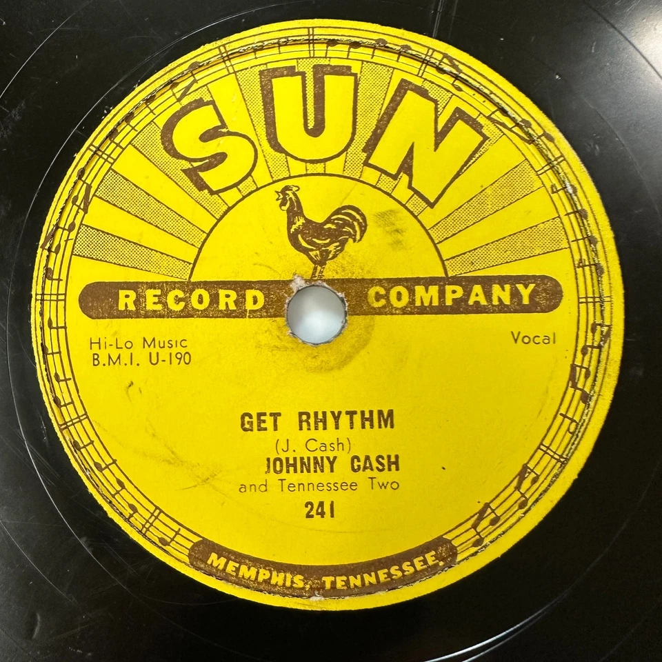 Johnny Cash – I Walk The Line • Sun 241 • Original 78 RPM Shellac Record 1956 Foto 4 de 4