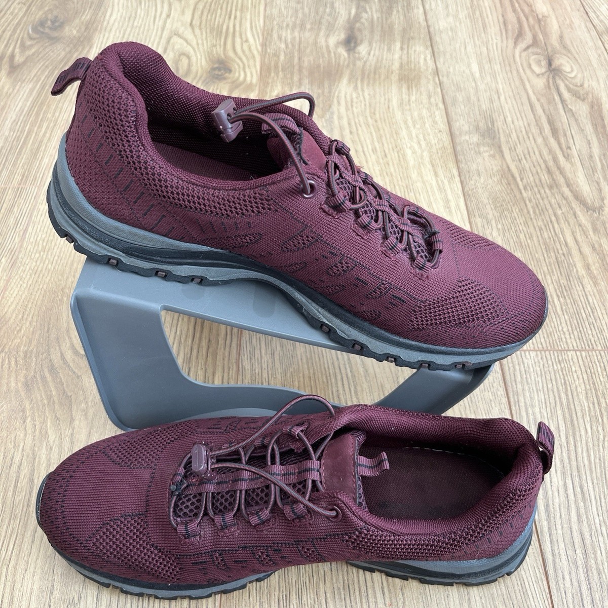 Graceland burgundy/Maroon slip on trainers/Sneakers Footwear