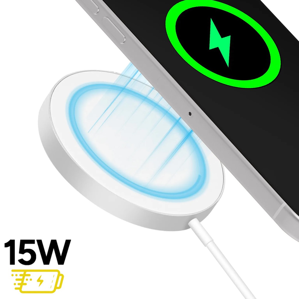 Alimentation pour iPhone 16 Plus magnétique 15W charge rapide - 3