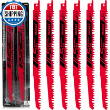 9-Inch Wood Pruning Reciprocating Saw Blades, 6-Piece, 5TPI Wood Saw Blades