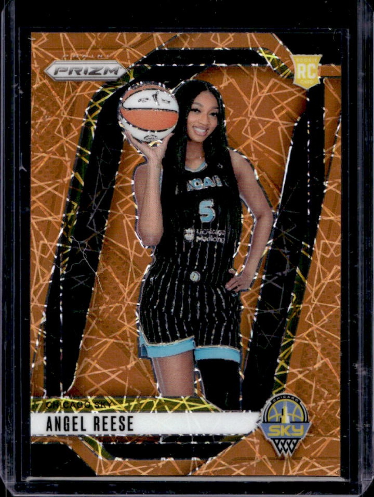 2024 Panini WNBA Prizm Angel Reese RC Orange Velocity Rookie #147 Sky