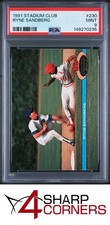 1991 STADIUM CLUB #230 RYNE SANDBERG CUBS HOF PSA 9