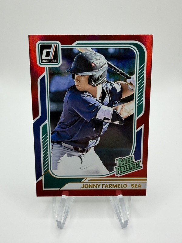 2026 Donruss Johnny Farmelo Rated Prospect Red /250 #131 Mariners