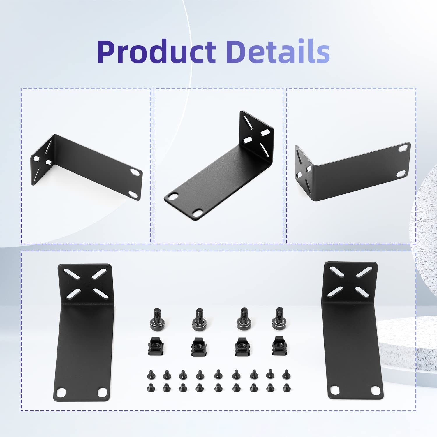 Kit de montage en rack et oreilles réglables pour switch Netgear et Cisco
