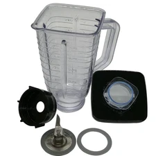 Replacement Blender 5-cup Plastic Jar with Jar lid and Stainless Steel 4-poin...