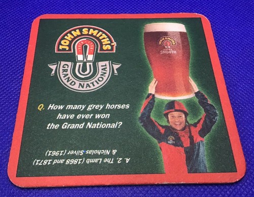 John Smith’s Beer Mat Coaster No Nonsense Racing Grand National Brewery - Picture 2 of 2