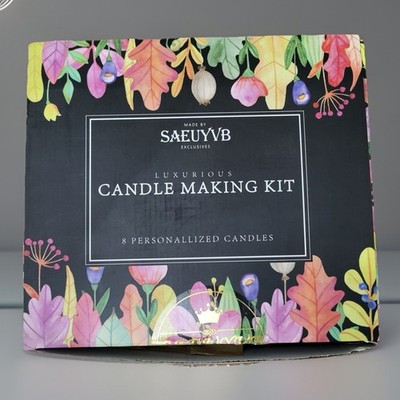 LUXURIOUS CANDLE MAKING KIT W/8 PERSONALLED CANDLES 
