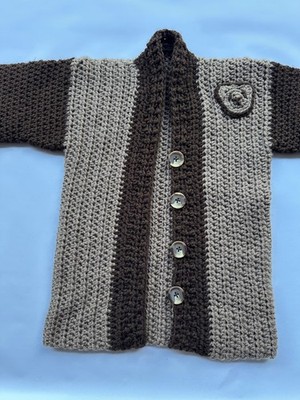 Kids Crochet Cardigan Sweater For Both Girl And Boys
