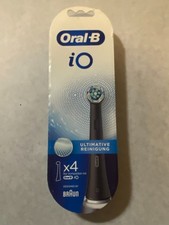 Oral-B iO Ultimate Clean Replacement Brush Head - Black 4 Pack 