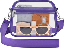 Clear Bag for Stadium Events - Stadium Approved Small Mini Clear Purse, Women's