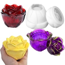 Resin Jar Molds with Lid, Rose Flower 1PCS Mold Lid