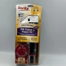 Korky QuietFILL Toilet Fill Valve Flapper Kit Universal 818BP Adjustable Quiet E